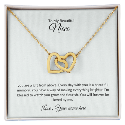 To My Niece – Sparkling Heart Necklace
