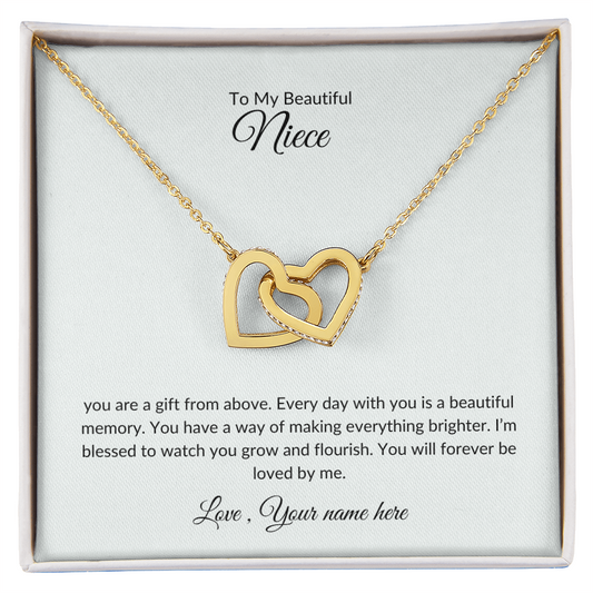 To My Niece – Sparkling Heart Necklace