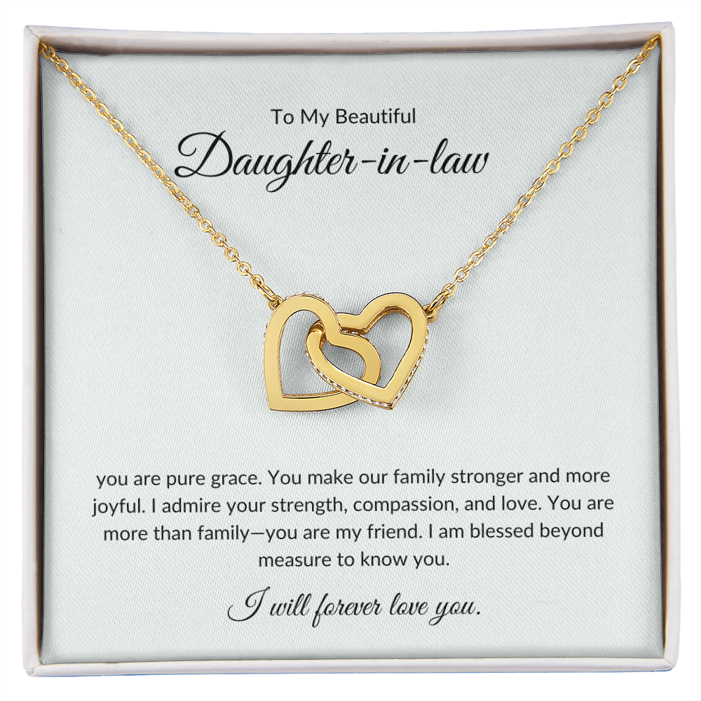 To My Daughter-in-Law - Heart Pendant with Elegant Gift Box