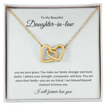 To My Daughter-in-Law - Heart Pendant with Elegant Gift Box