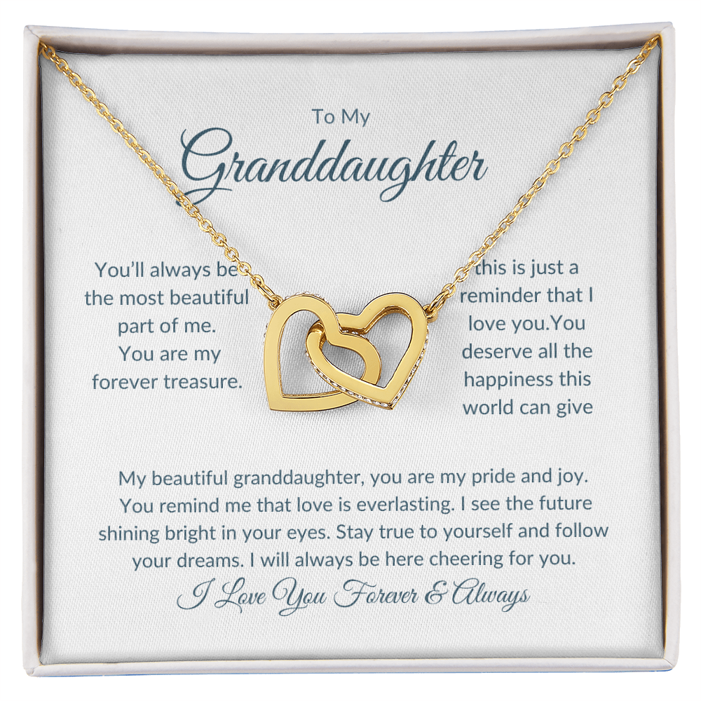 To My Granddaughter – Dazzling Necklace with Words of Love