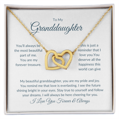 To My Granddaughter – Dazzling Necklace with Words of Love
