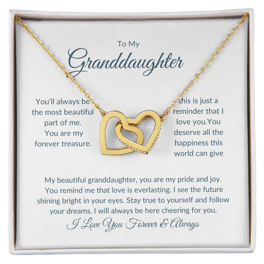 To My Granddaughter – Dazzling Necklace with Words of Love