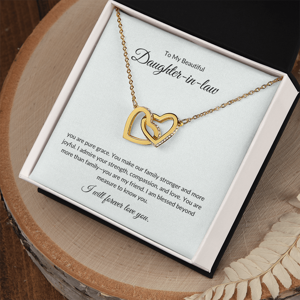 To My Daughter-in-Law - Heart Pendant with Elegant Gift Box