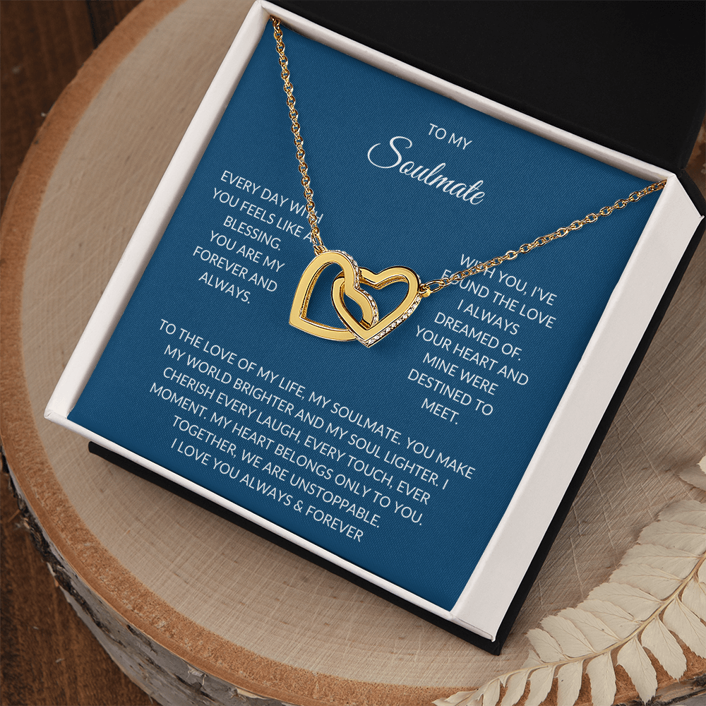To My Soulmate – Eternal Bond Necklace with Romantic Message