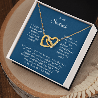 To My Soulmate – Eternal Bond Necklace with Romantic Message