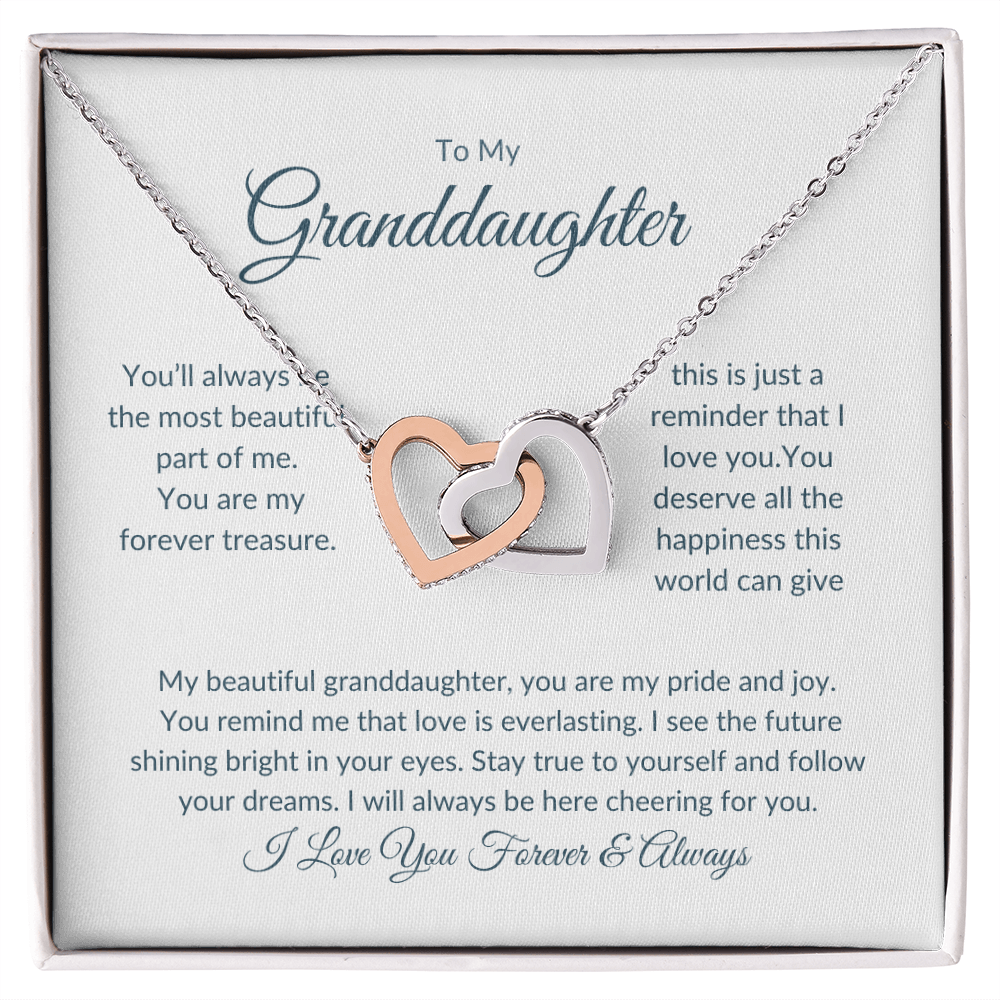 To My Granddaughter – Dazzling Necklace with Words of Love