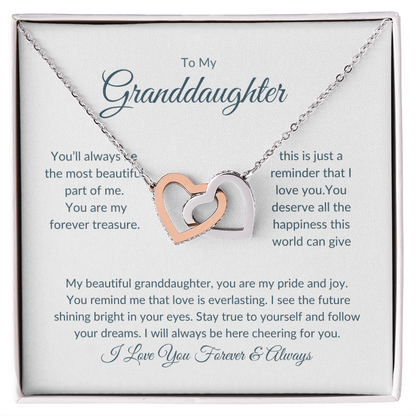 To My Granddaughter – Dazzling Necklace with Words of Love