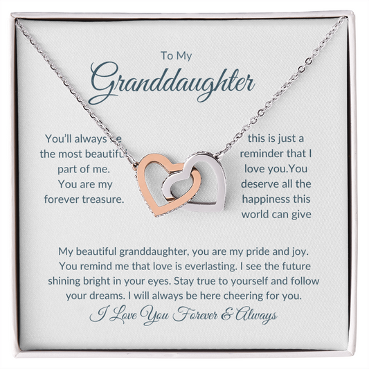 To My Granddaughter – Dazzling Necklace with Words of Love