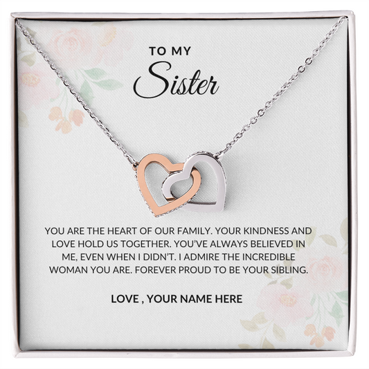 To My Sister – Forever Love Necklace Symbolizing Eternal Bond