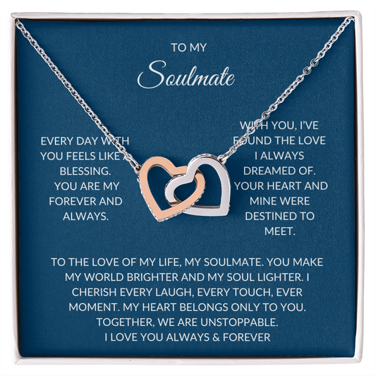 To My Soulmate – Eternal Bond Necklace with Romantic Message