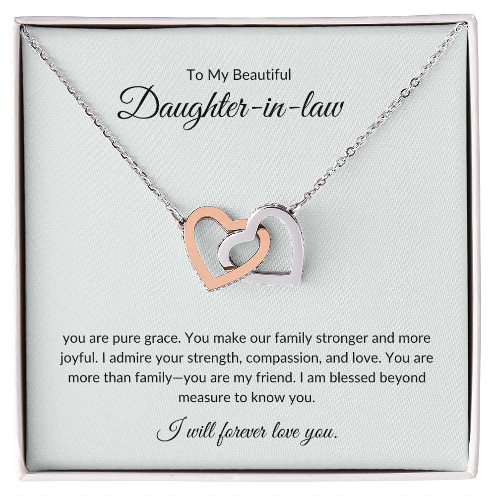 To My Daughter-in-Law - Heart Pendant with Elegant Gift Box