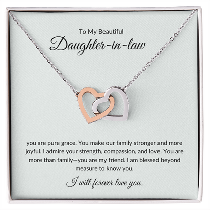 To My Daughter-in-Law - Heart Pendant with Elegant Gift Box