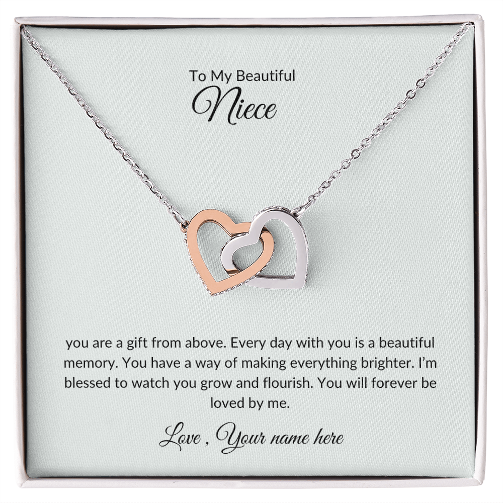 To My Niece – Sparkling Heart Necklace