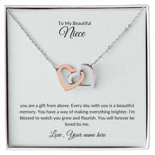 To My Niece – Sparkling Heart Necklace