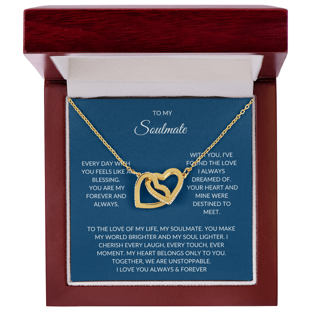 To My Soulmate – Eternal Bond Necklace with Romantic Message