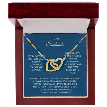 To My Soulmate – Eternal Bond Necklace with Romantic Message