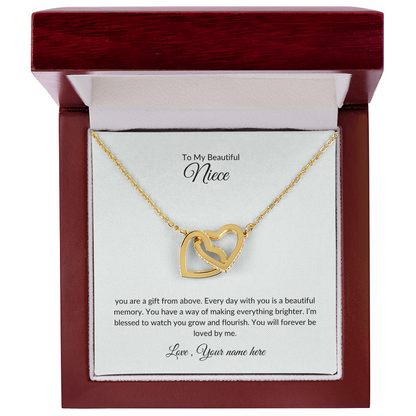 To My Niece – Sparkling Heart Necklace