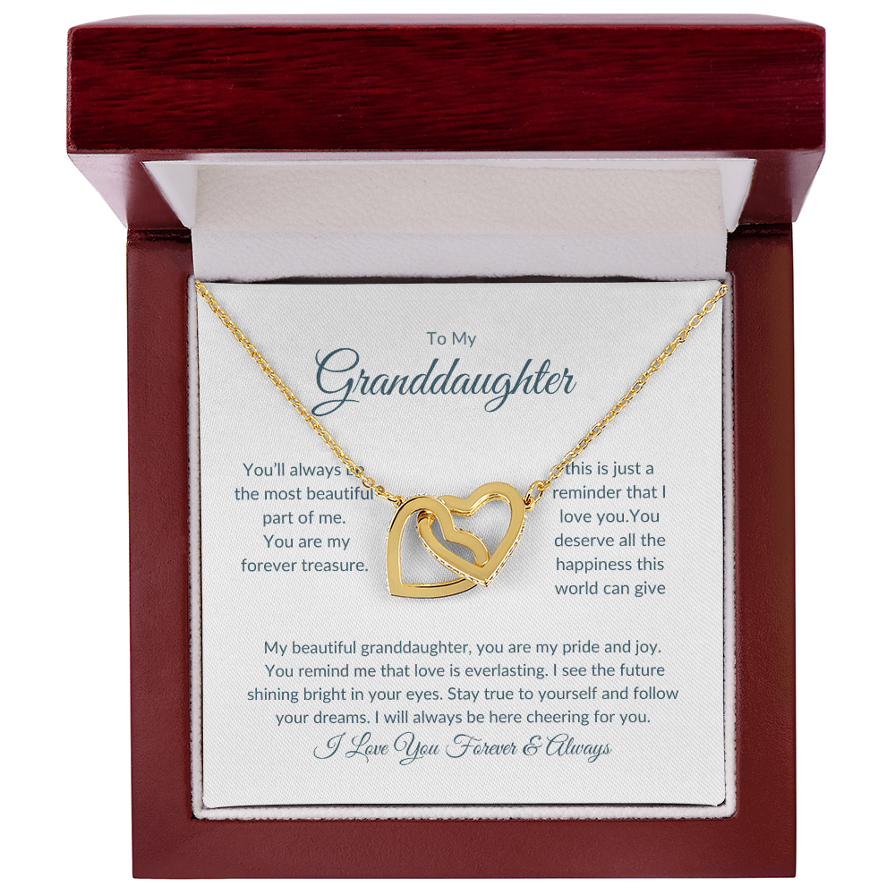 To My Granddaughter – Dazzling Necklace with Words of Love