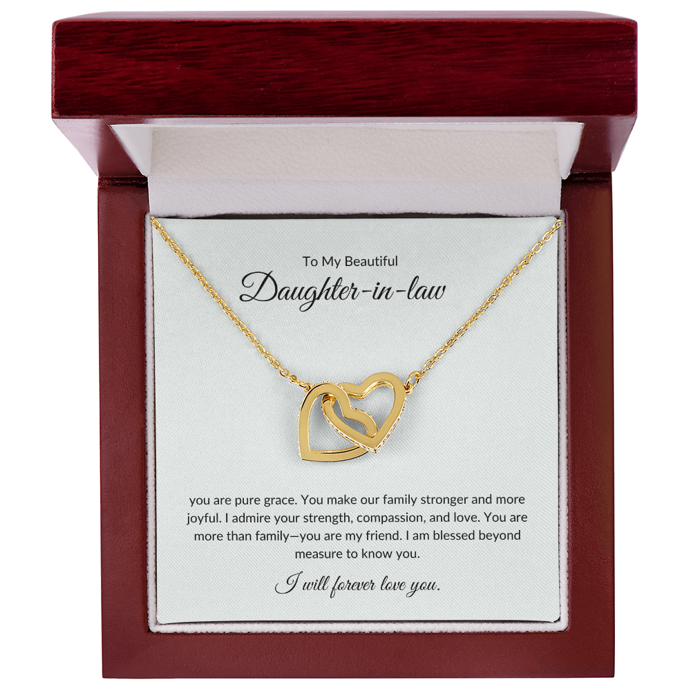 To My Daughter-in-Law - Heart Pendant with Elegant Gift Box