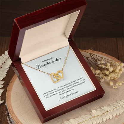 To My Daughter-in-Law - Heart Pendant with Elegant Gift Box
