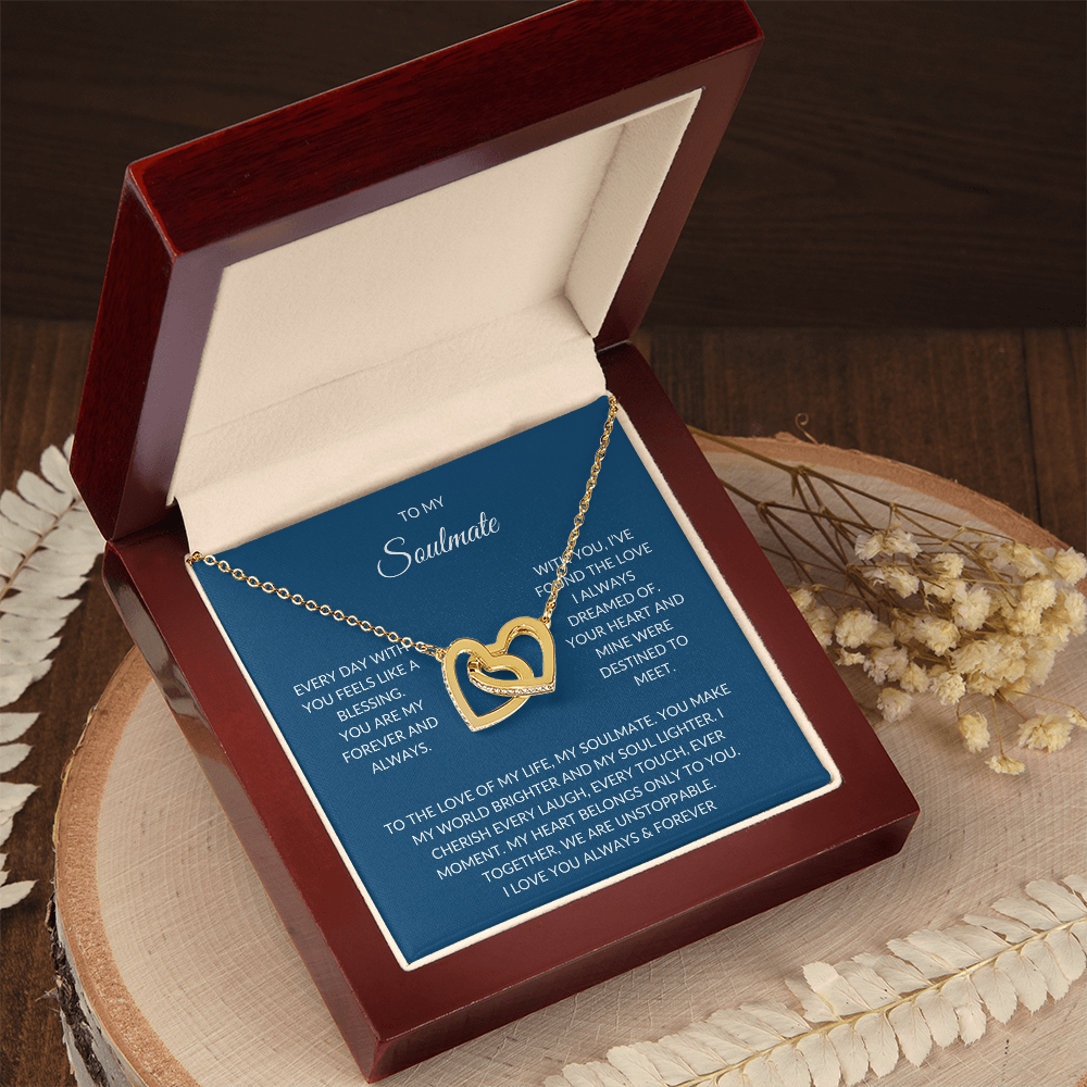 To My Soulmate – Eternal Bond Necklace with Romantic Message