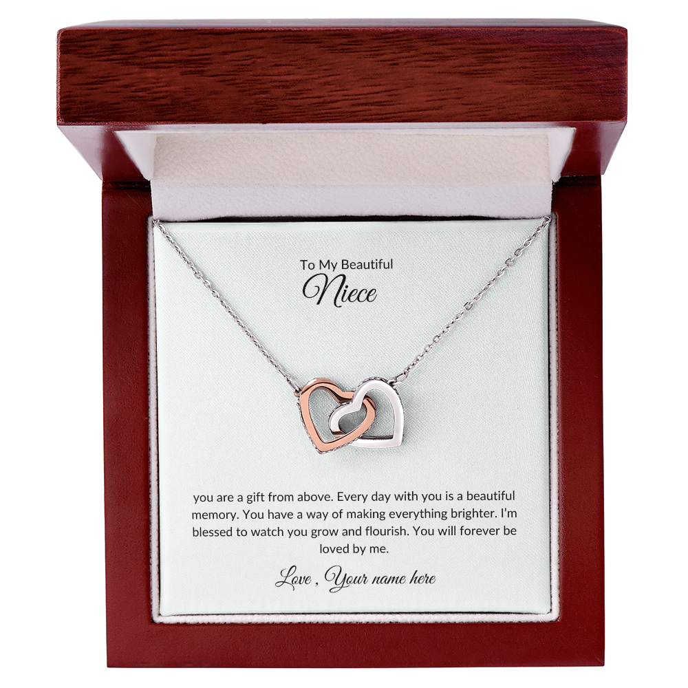 To My Niece – Sparkling Heart Necklace
