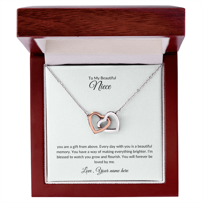 To My Niece – Sparkling Heart Necklace