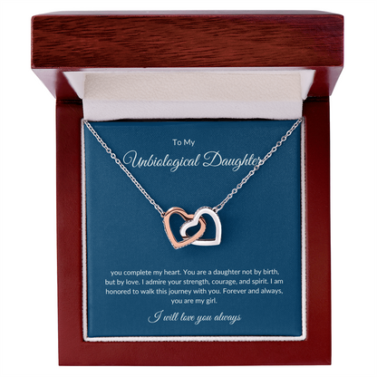 Bonus Daughter Gift – Heart Pendant Necklace with Loving Message Card