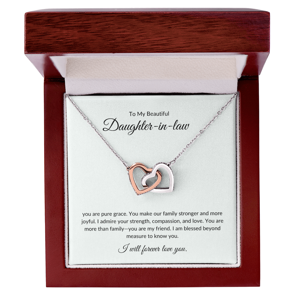 To My Daughter-in-Law - Heart Pendant with Elegant Gift Box