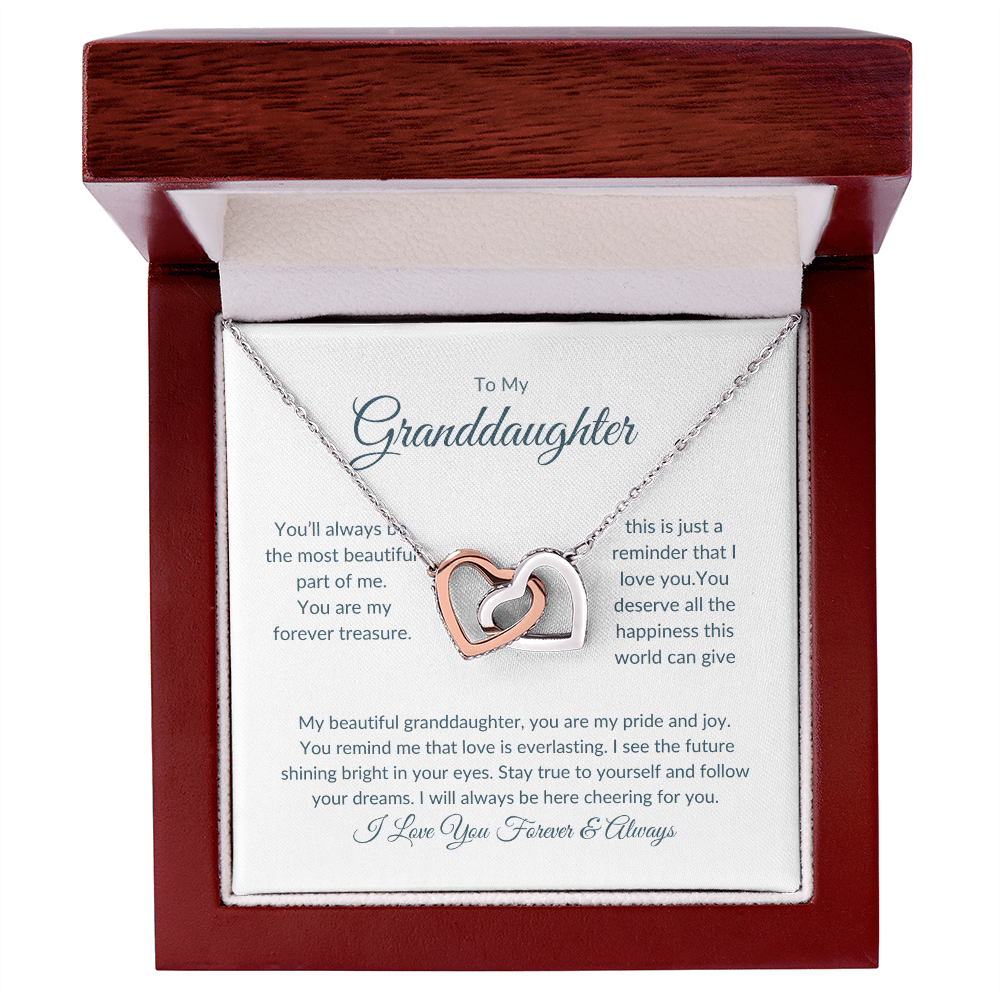 To My Granddaughter – Dazzling Necklace with Words of Love