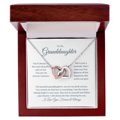 To My Granddaughter – Dazzling Necklace with Words of Love