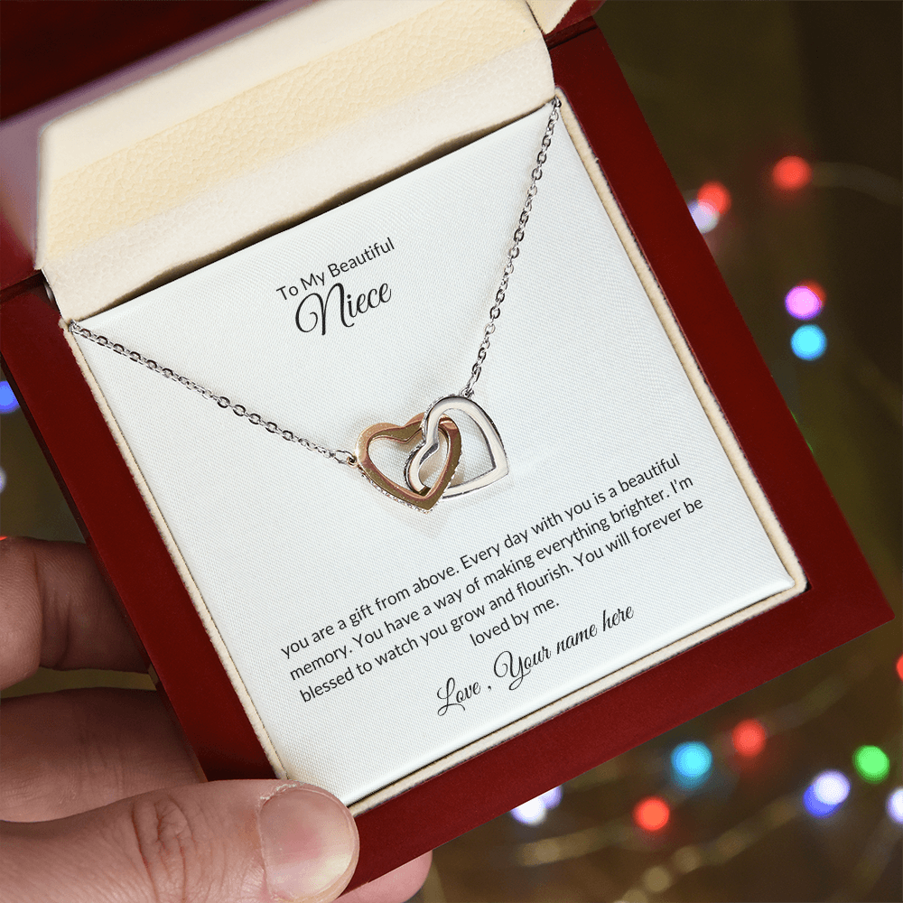 To My Niece – Sparkling Heart Necklace