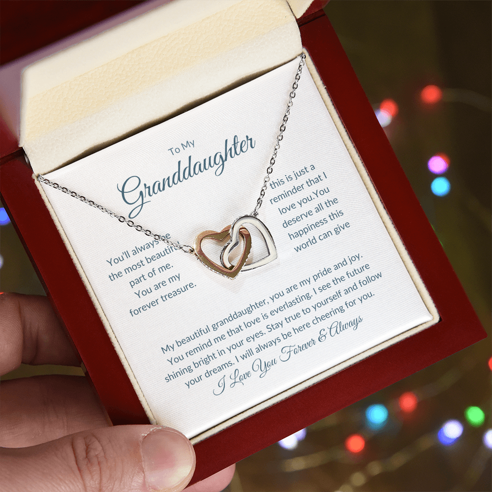 To My Granddaughter – Dazzling Necklace with Words of Love