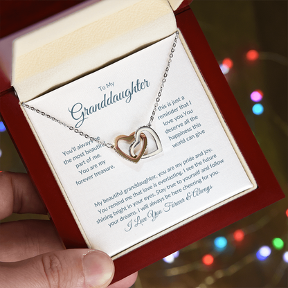 To My Granddaughter – Dazzling Necklace with Words of Love