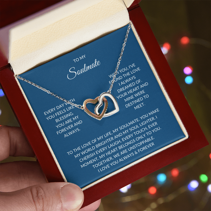 To My Soulmate – Eternal Bond Necklace with Romantic Message