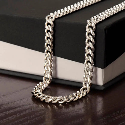 Cuban Link Chain Necklace 14K Gold finish Personalized Gift for Son prime Collection Hub