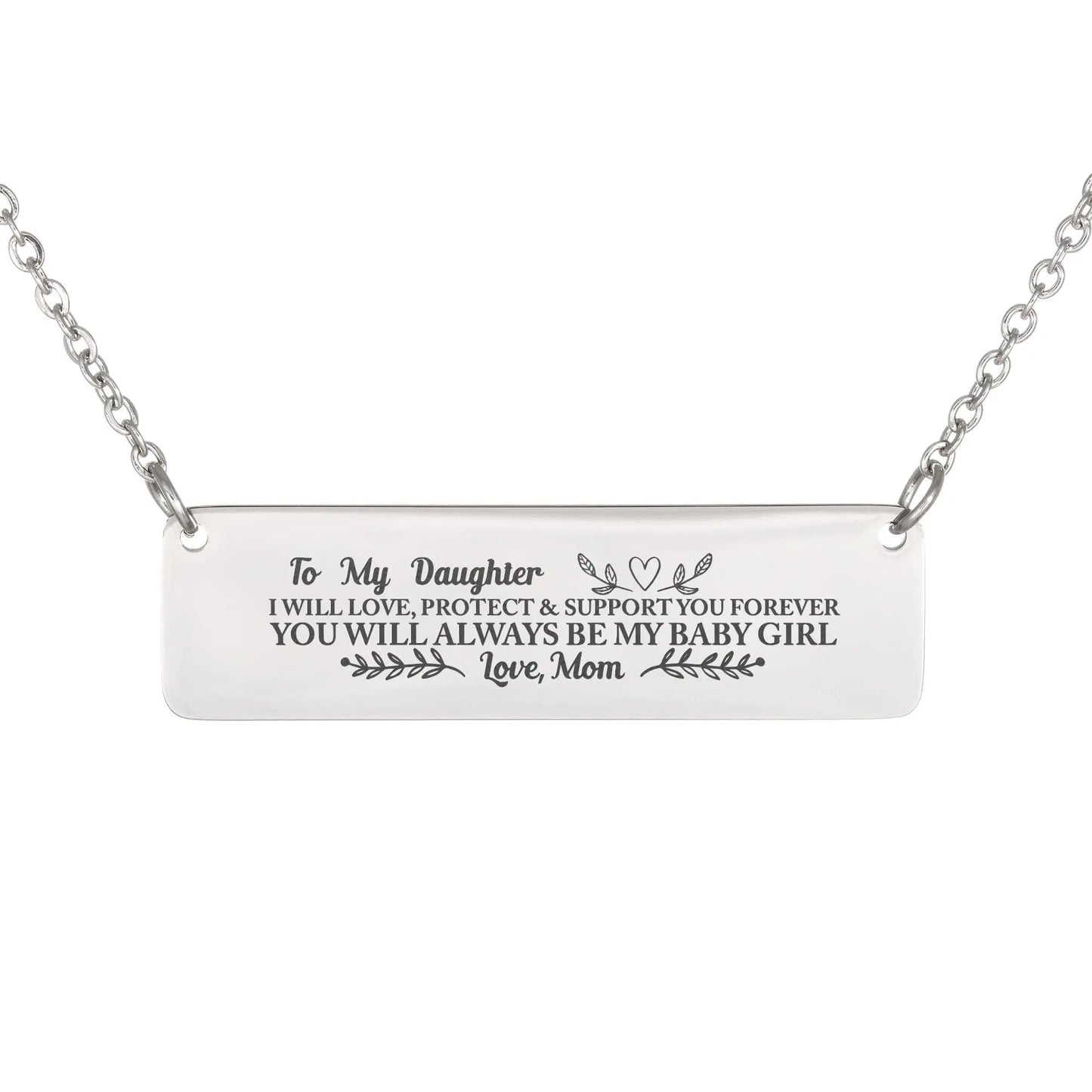 Custom Engraved Horizontal Bar Necklace 18K Gold finished Personalized Rectangle Pendant Jewelry prime Collection Hub