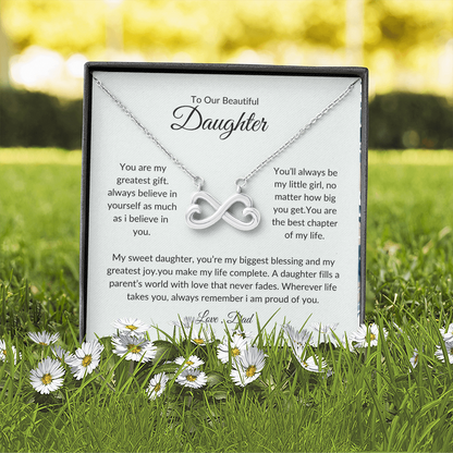 To My Beautiful Daughter | Heart Pendant Necklace | Love Dad