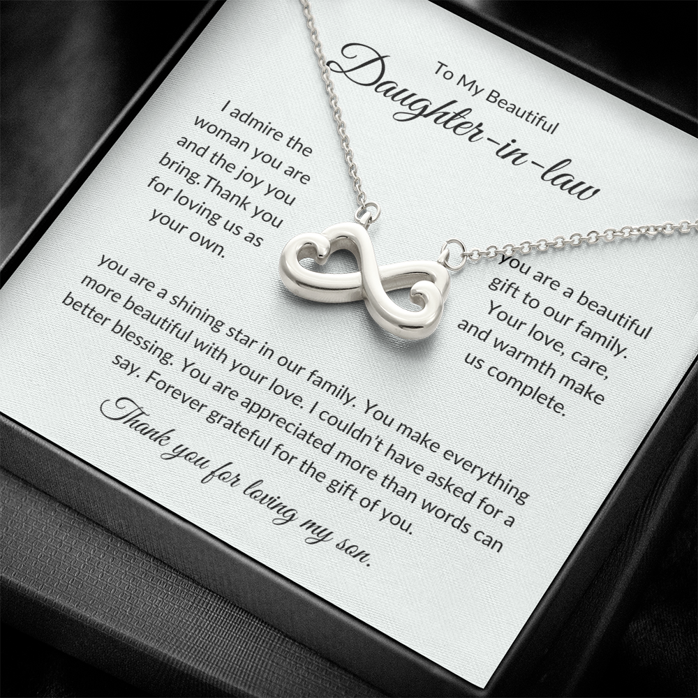 Daughter-in-Law Necklace Gift – Heart Pendant with Elegant Gift Box
