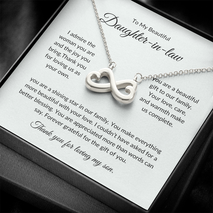 Daughter-in-Law Necklace Gift – Heart Pendant with Elegant Gift Box