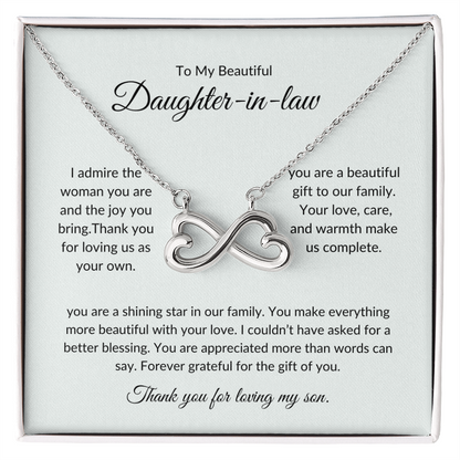 Daughter-in-Law Necklace Gift – Heart Pendant with Elegant Gift Box