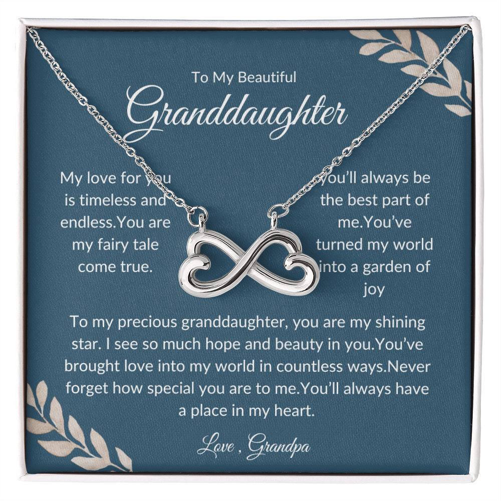 Granddaughter Necklace Gift – Forever Sparkle Pendant - Love Grandpa