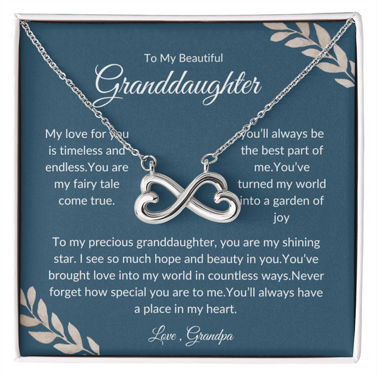 Granddaughter Necklace Gift – Forever Sparkle Pendant - Love Grandpa