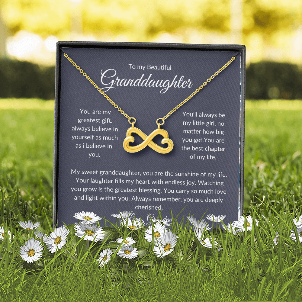 To My Granddaughter - Heart Necklace - Love Grandpa