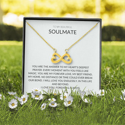 To My Soulmate – Sparkling Heart Necklace