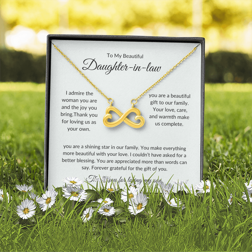 Daughter-in-Law Necklace Gift – Heart Pendant with Elegant Gift Box
