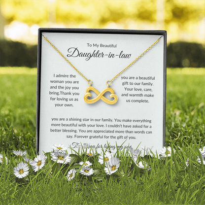 Daughter-in-Law Necklace Gift – Heart Pendant with Elegant Gift Box