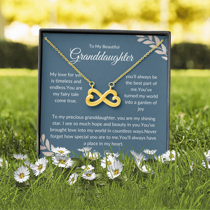 Granddaughter Necklace Gift – Forever Sparkle Pendant - Love Grandpa