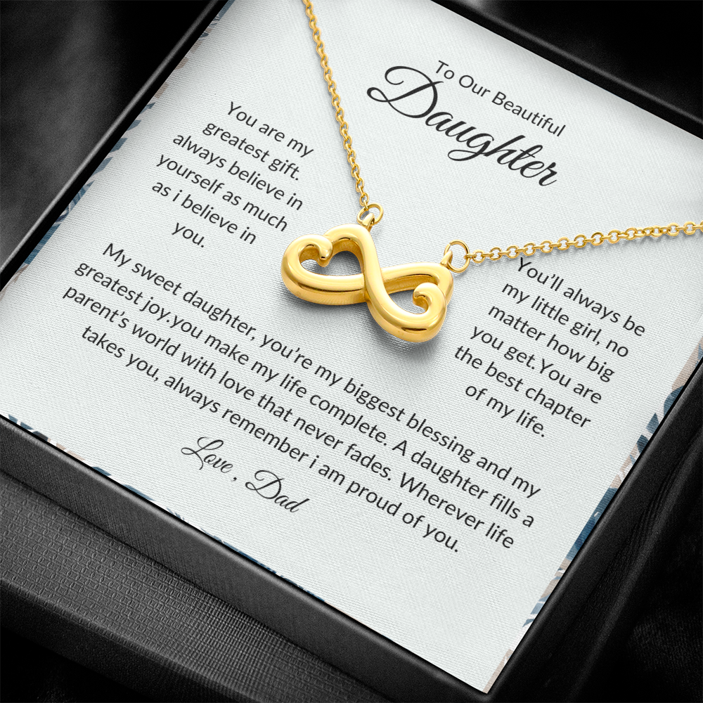To My Beautiful Daughter | Heart Pendant Necklace | Love Dad